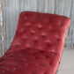 Brewster Pink Velvet Chaise Style of George Smith