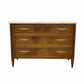 French Louis XVI Mahogany Commode / Chest Bronze Accent with Marble Top 18th Century