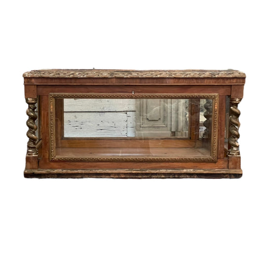 French Display Case Wood and Glass