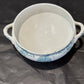 Antique French Ironstone Soup Tureen “Clochettes” Pattern, Blue Floral