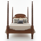 Monumental 19th Century American Empire Mahogany Bobbin Turned Four Poster Canopy Bed — 98” Tall