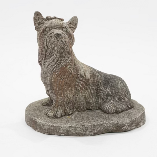 Stone Scottie Dog with Bow