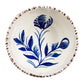 Casa Nuno Soup Bowl, Blue with Flowers & Waves