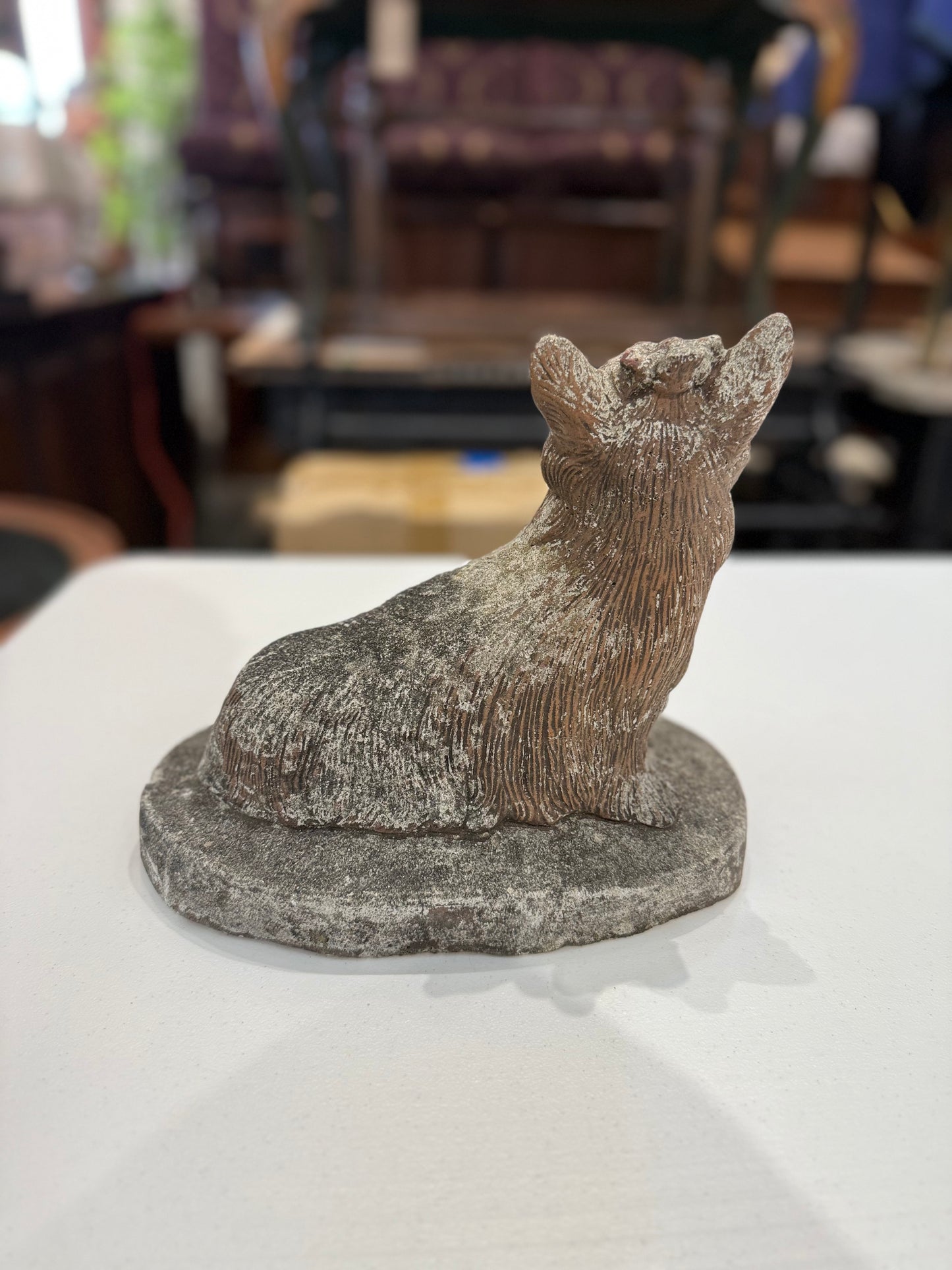 Stone Scottie Dog with Bow