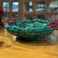 Green Ceramic Basket with Cherries Emile Tessier