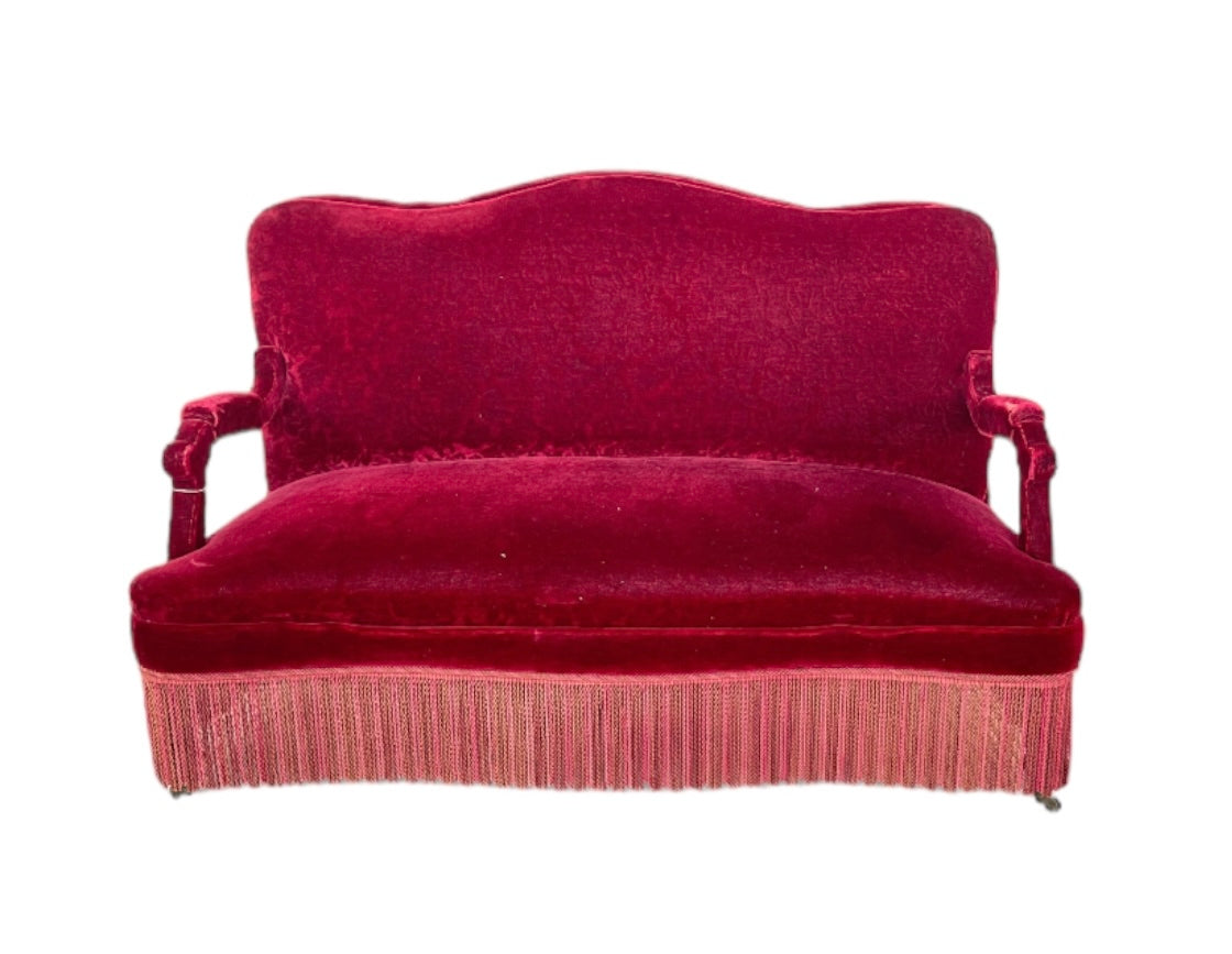 Napoleon III Velvet Sofa