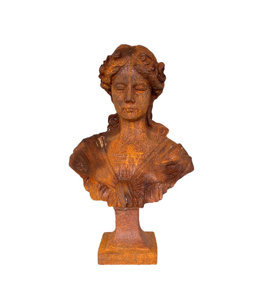 French Cast Iron Bust Circa 1900
