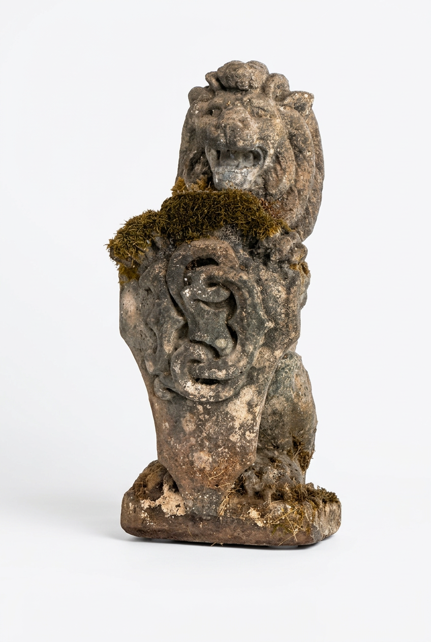 Pair of Heraldic Lions circa 1950