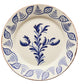 Casa Nuno Blue and White Dinner Plate, 3 Flower/Shell