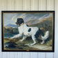 Oil on Canvas Framed Newfoundland Dog Painting after Landseer