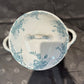 Antique French Ironstone Soup Tureen “Clochettes” Pattern, Blue Floral