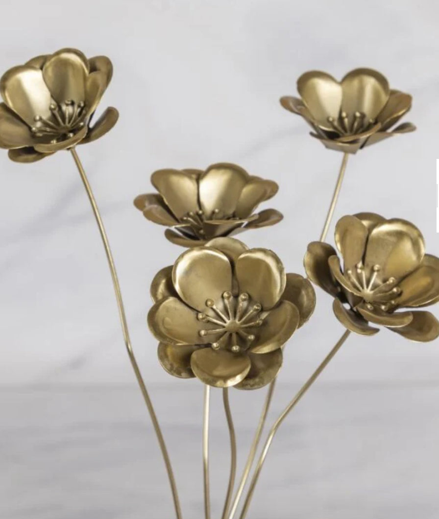 Botanical Gold Poppy Stem