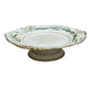 18th Century Green and Gold China 2.5” Tall Cake Plate