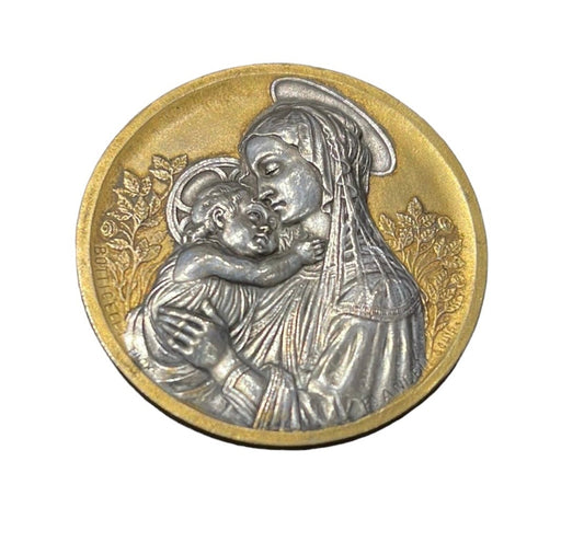Religious Medal Jesus and Mary