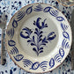 Casa Nuno Blue and White Dinner Plate, 3 Flower/Shell