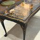 Chinoiserie Black Coffee Table with Botanical Motif