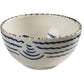 Casa Nuno Soup Bowl, Blue with Flowers & Waves
