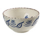 Casa Nuno Soup Bowl Blue White 3 Flowers/Shell