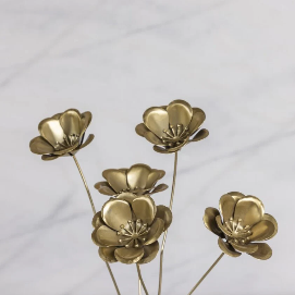 Botanical Gold Poppy Stem