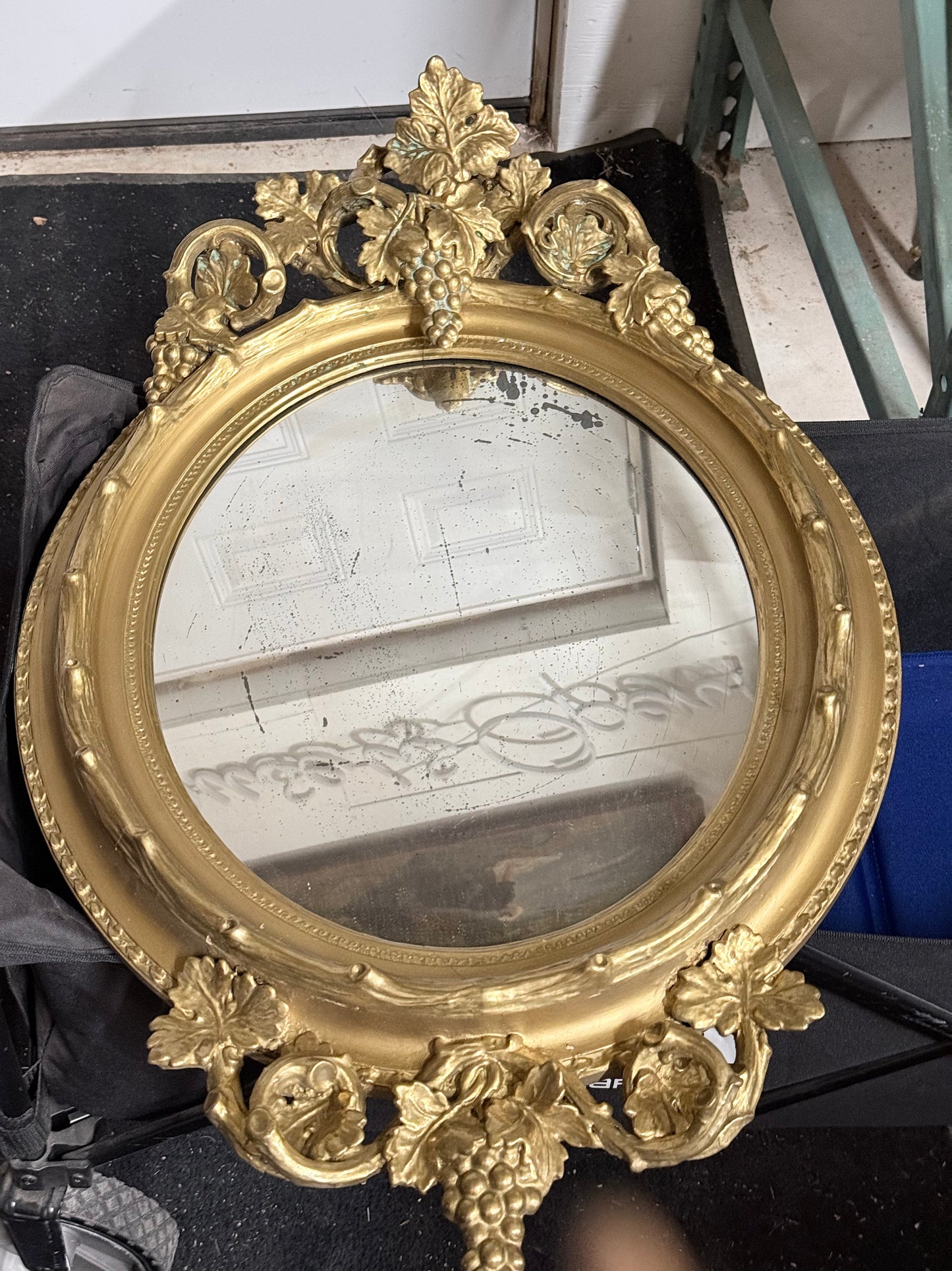 Oval Framed Wall Mirror