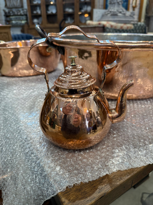 Antique French Copper Tea Pot