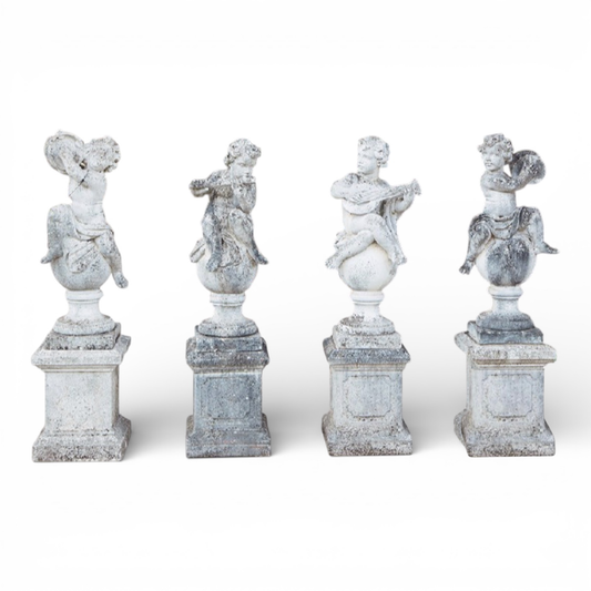 (4 Statues) The Herald, The Minstral, The Offering, The Piper (All on Plinths)