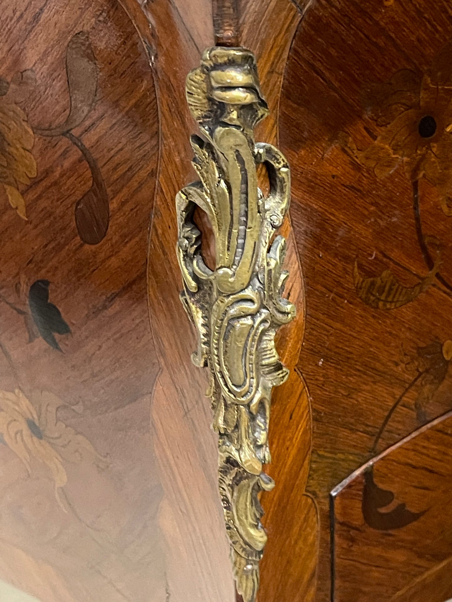 Louis XV Tulipwood, Kingwood, Maple and Holly Marquetry Coiffeuse, Late 19th Century