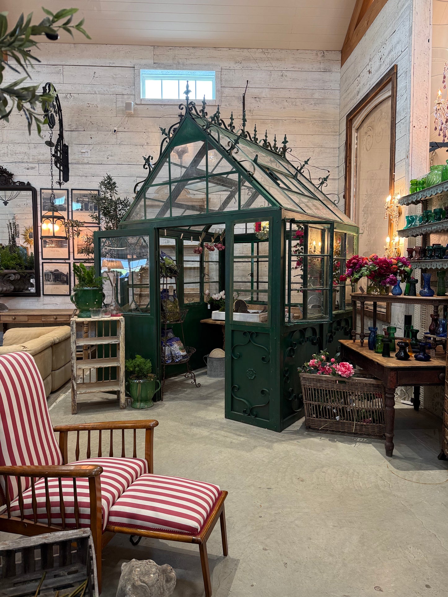 Petite French Garden Conservatory – Custom Iron & Glass Showpiece