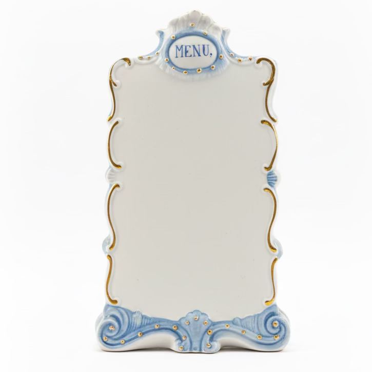 Porcelain Menu Stand