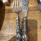 Victorian English Pierced Cake Server & Fork Set – Ornate Rococo Revival, Martin Hall Sheffield