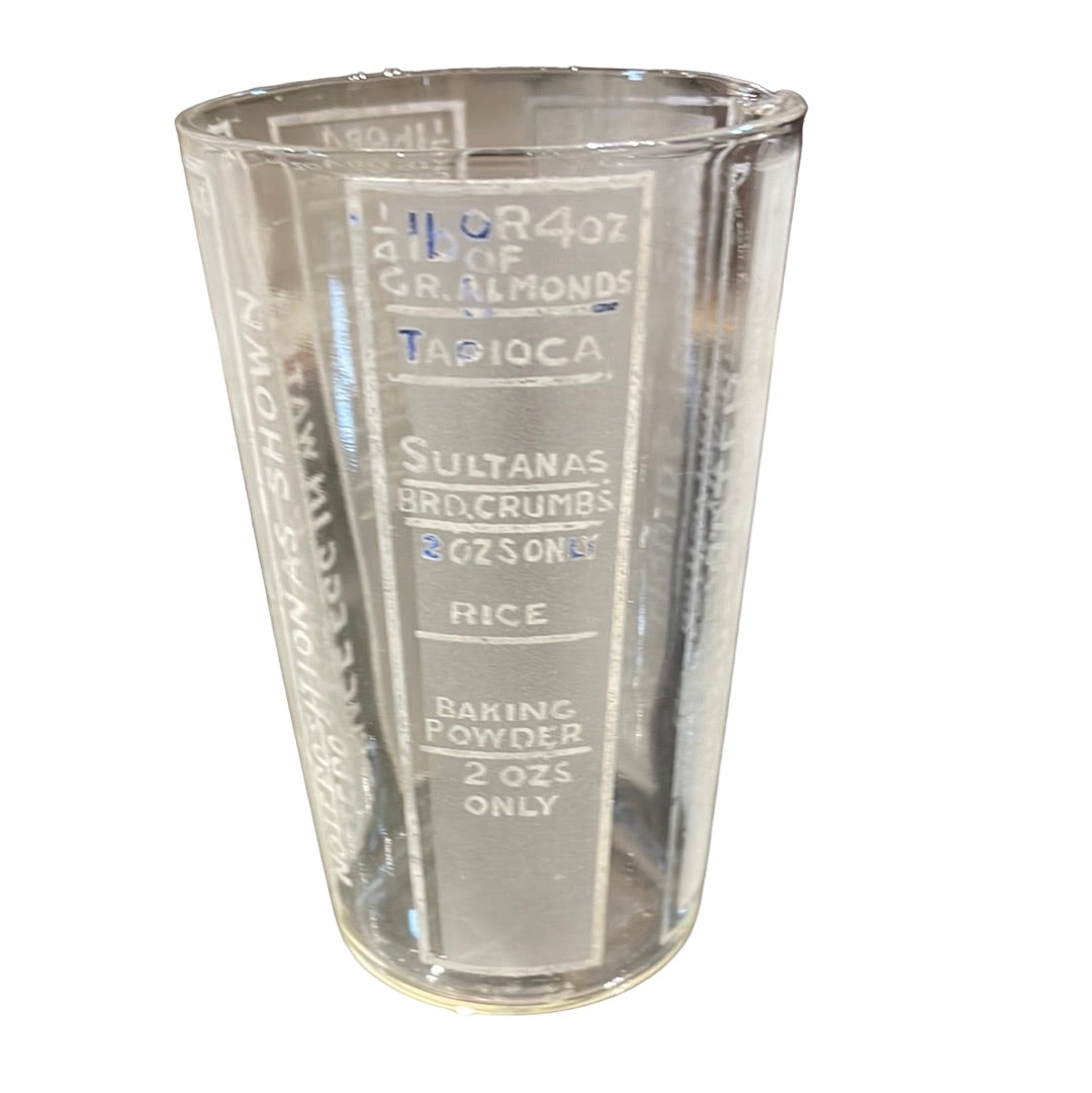 English Glass Measuring Cup Circa 1900