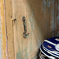 Blue 2 piece French Cabinet with Glass Doors
