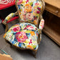 Reupholstered Louis XV Style Walnut Fauteuil Arm Chair