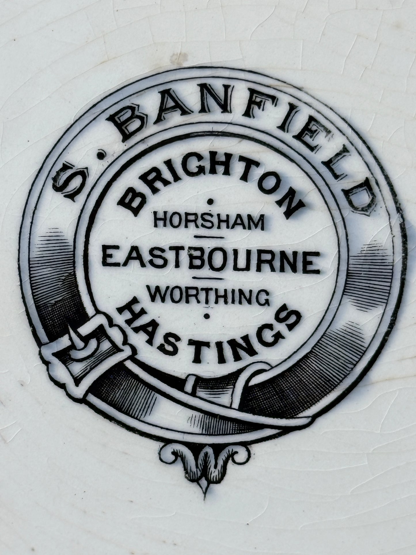 English Ironstone Grocer’s “MARGARINE” Counter Display Stand