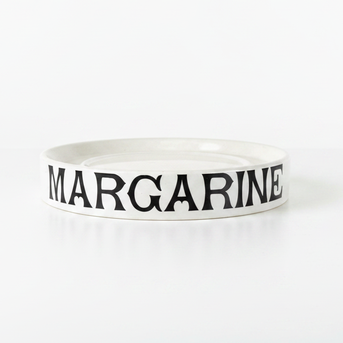 English Ironstone Grocer’s “MARGARINE” Counter Display Stand