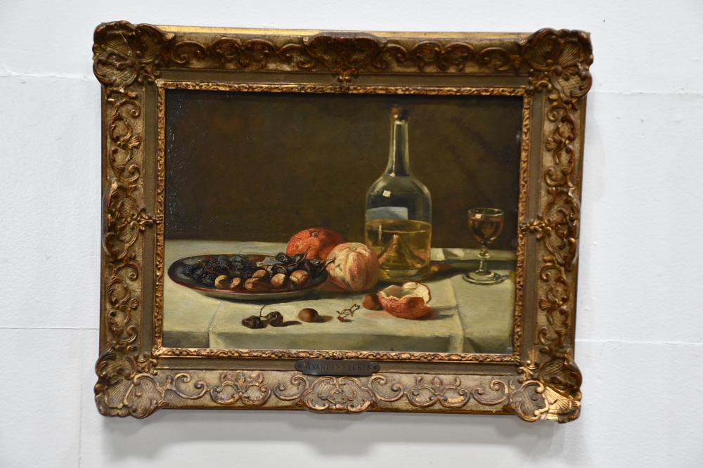 Artwork Oil On Panel / Stillife With Fruit / Marie Vandereycken