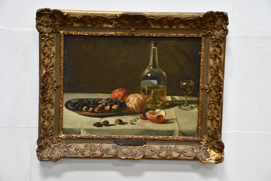 Artwork Oil On Panel / Stillife With Fruit / Marie Vandereycken
