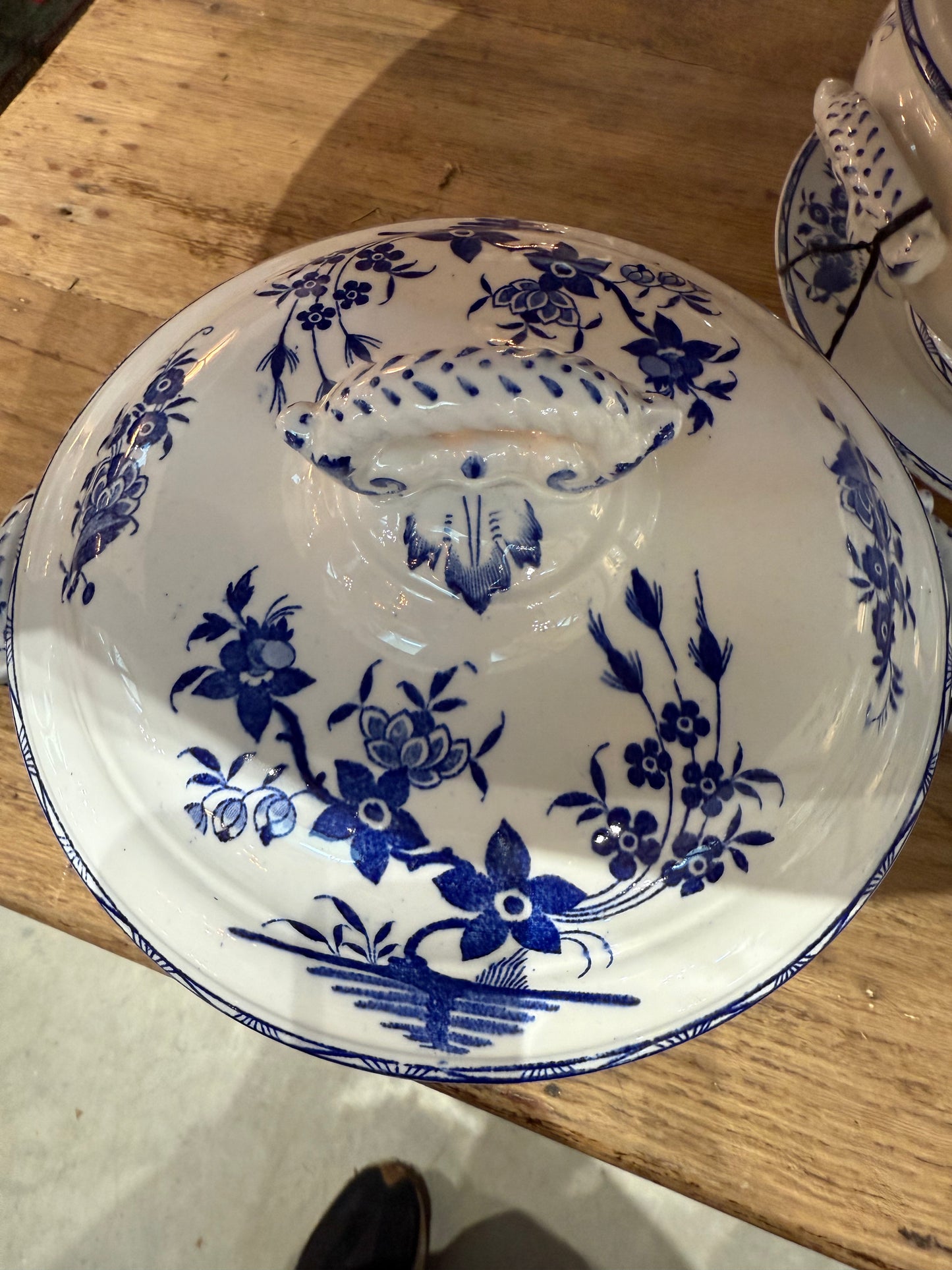 Boch “Grand Bouquet” Blue And White Ironstone Soupiere