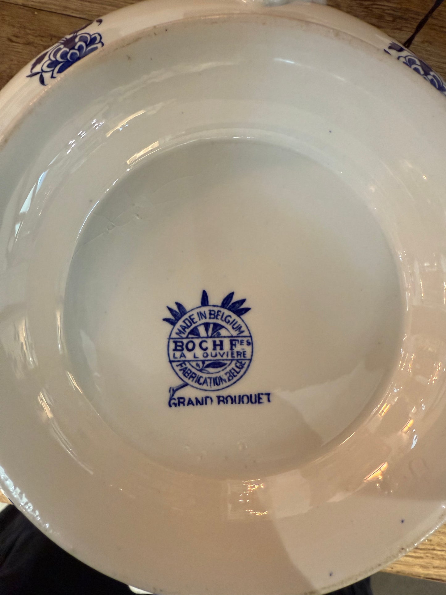 Boch “Grand Bouquet” Blue And White Ironstone Soupiere
