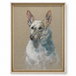 Pastel Drawing of White Dog Circa 1900
