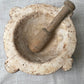 Vintage Marble Mortar and Wooden Pestle from Spain