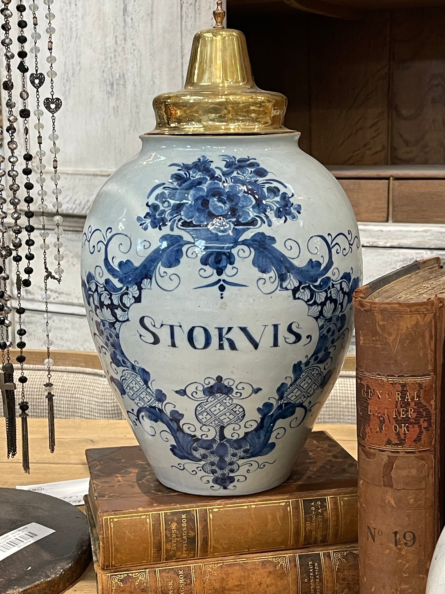 Blue and White Glazed Tobacco Jars circa 1800