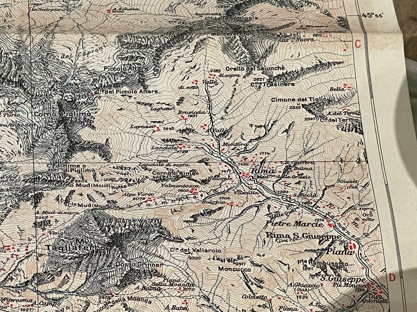 Italian Map Vintage Map