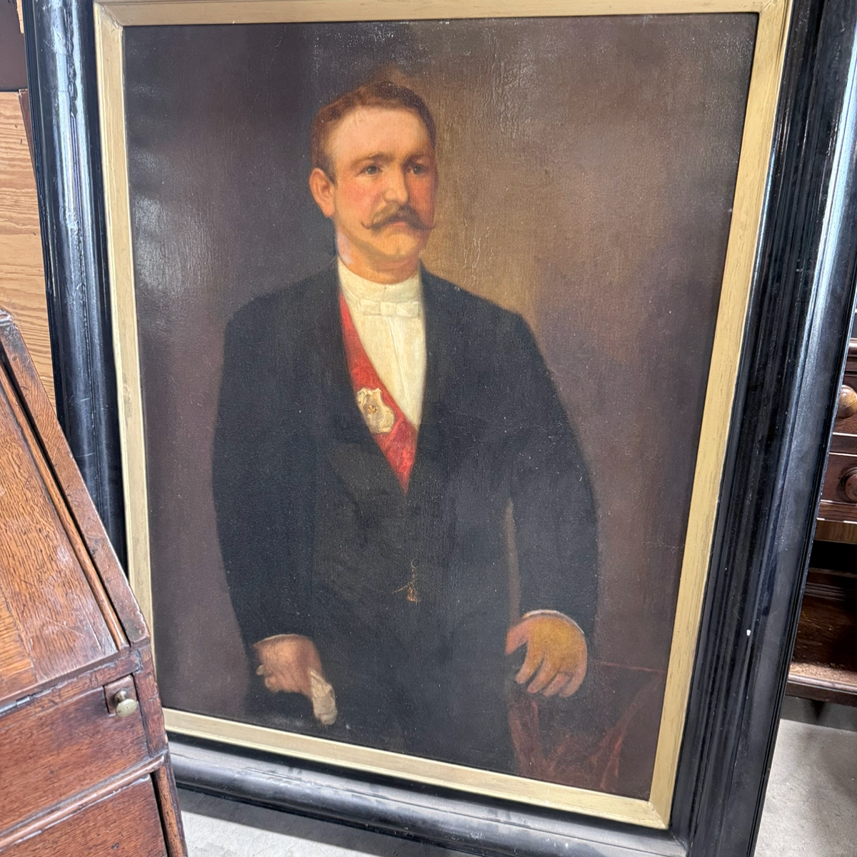 From Civic Building in Belgium - Portraits of Recipients of Medal Circa 1907
