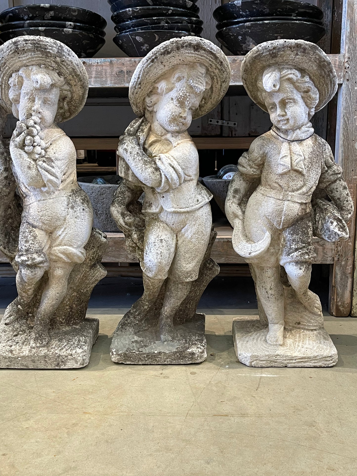 Hand Carved Four Season Statues in Vicenza Stone