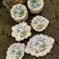 Regency-Era Ridgway Dessert Service – Circa 1820, Hand-Painted Botanical Design, Gilt Accents