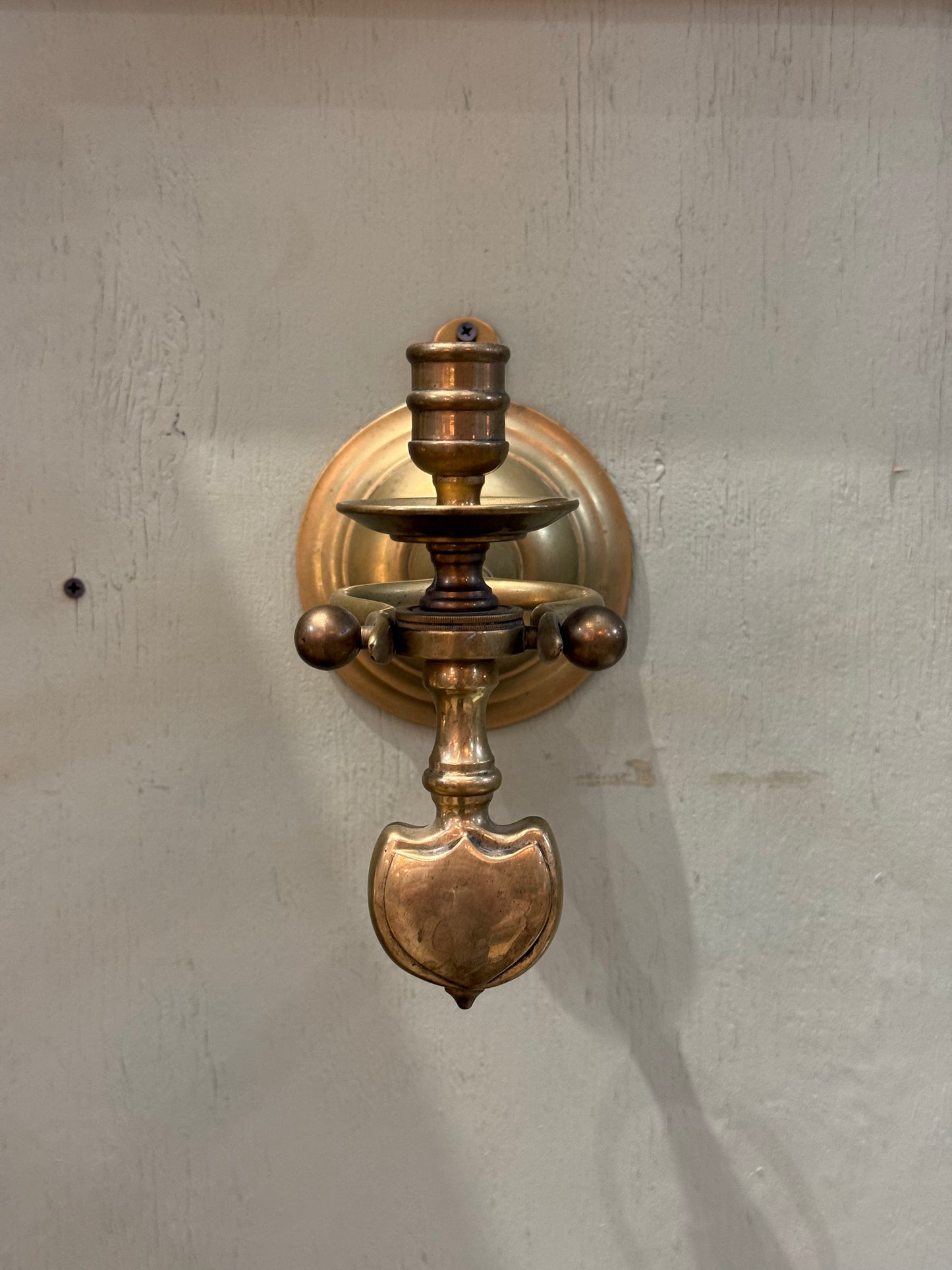 Heavy Brass Candle Sconce  - a Pair