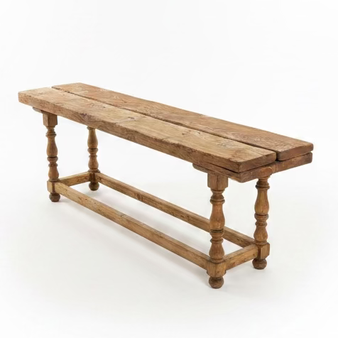 Vintage Expanding Console Dining Table with Folding Extension Leaves