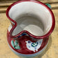 Hand Painted Vietri Jug Red, Green and Cobalt Folk Motif