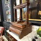 Wood Book Press with Turned Columns and Crank Handle